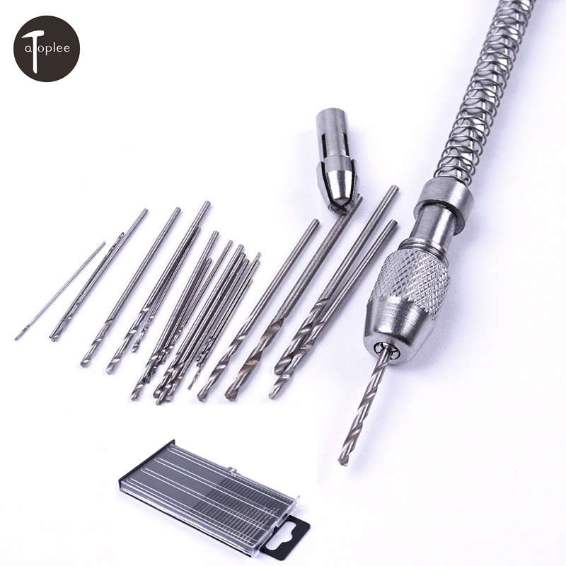 Pin Vice Micro - 40PCS 0.3-1.6mm Twist Drill Bits With