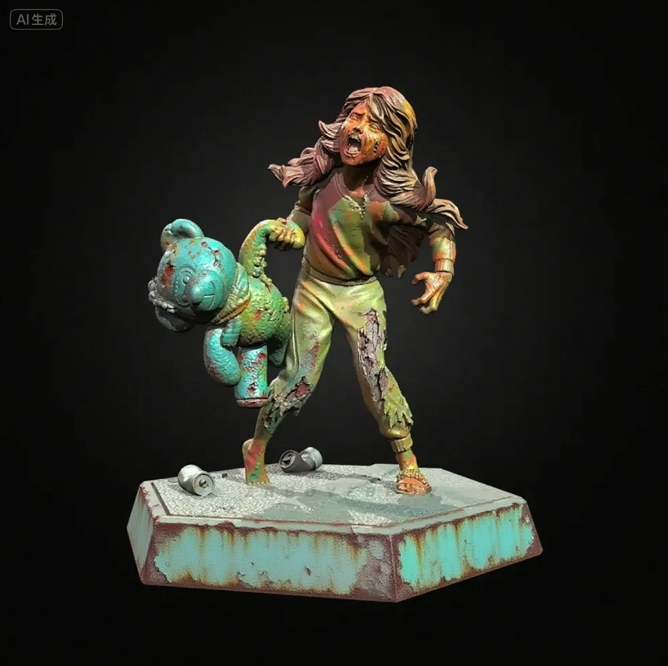 Model Kit Zombie Girl - The height of man 38mm 50mm