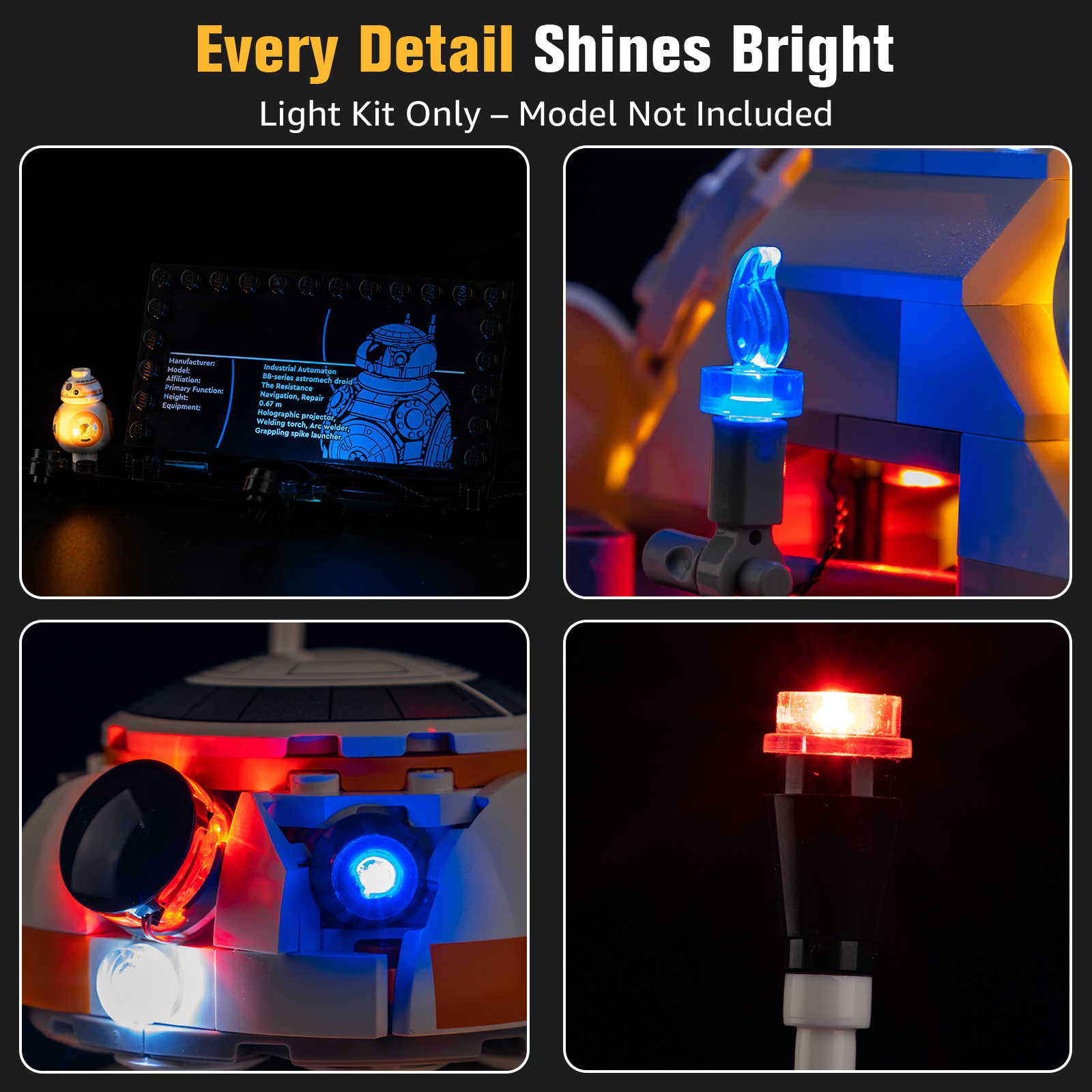 Model Kit Centaur - Led Light Kit Suitable for Bb-8