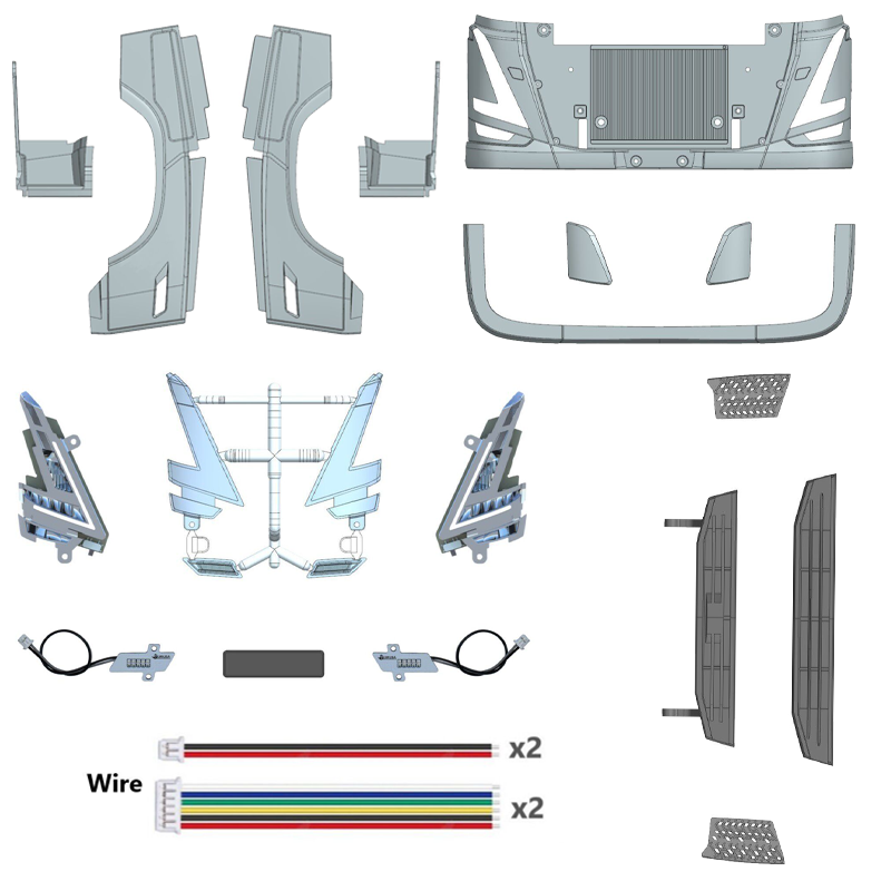 Frame Model Kit - Cockpit Center Grille Kit with Headlights
