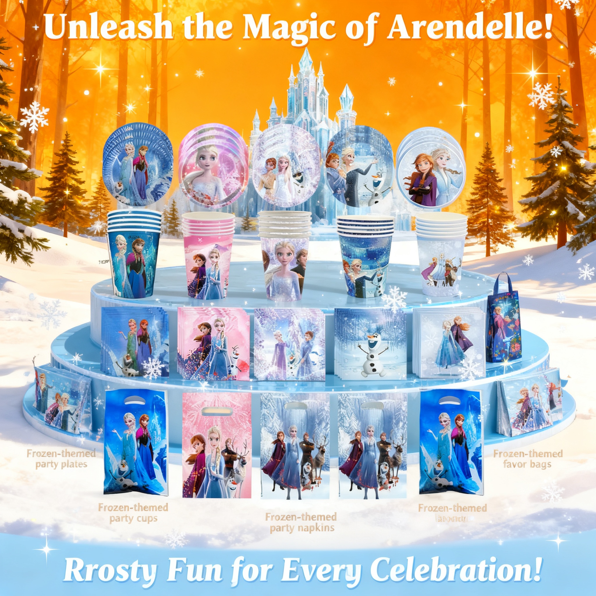 Model Kit Girl - Frozen Elsa Anna Olaf Birthday Party