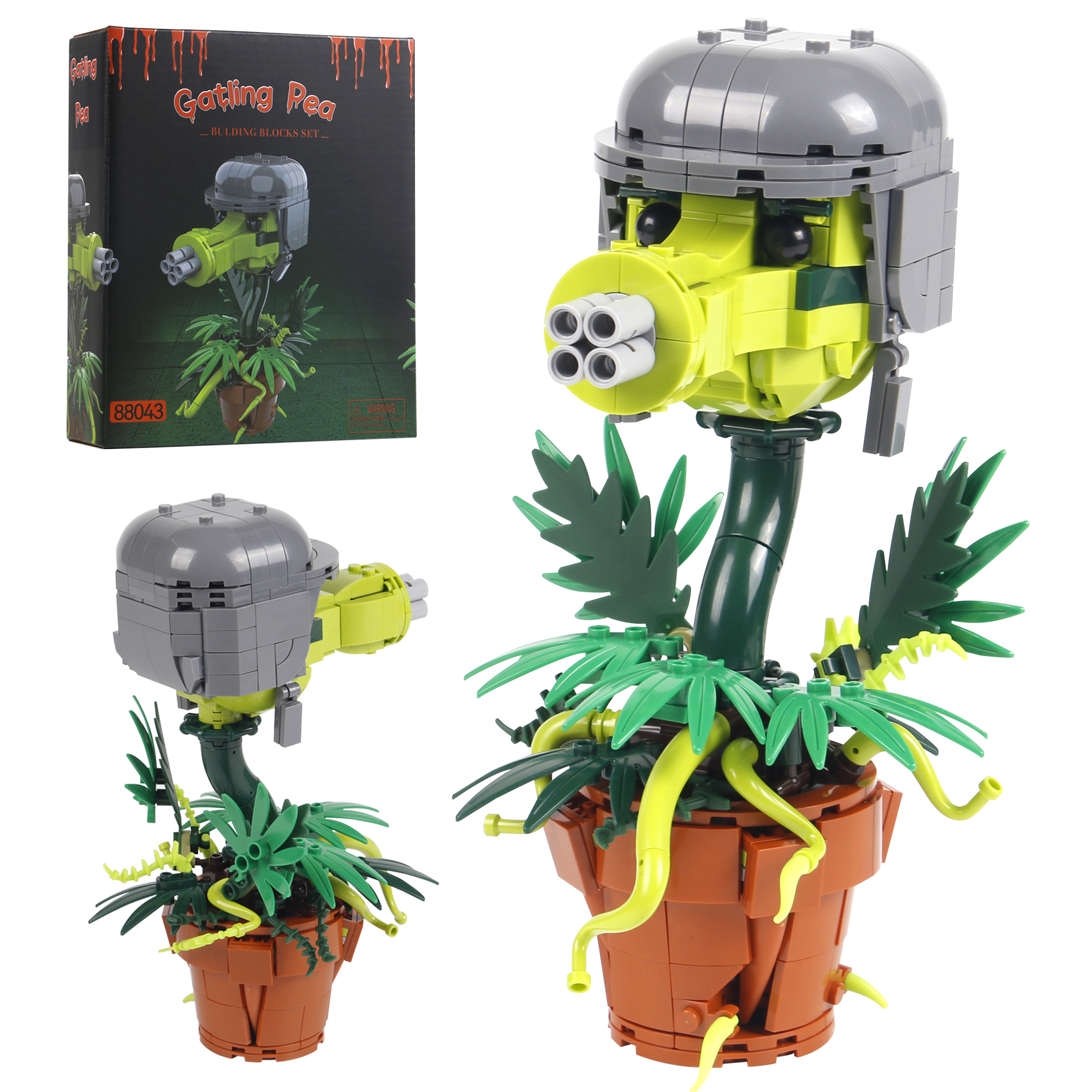 Gatling Pea Building Set Plant - Model Kit Zombie Girl avis et prix