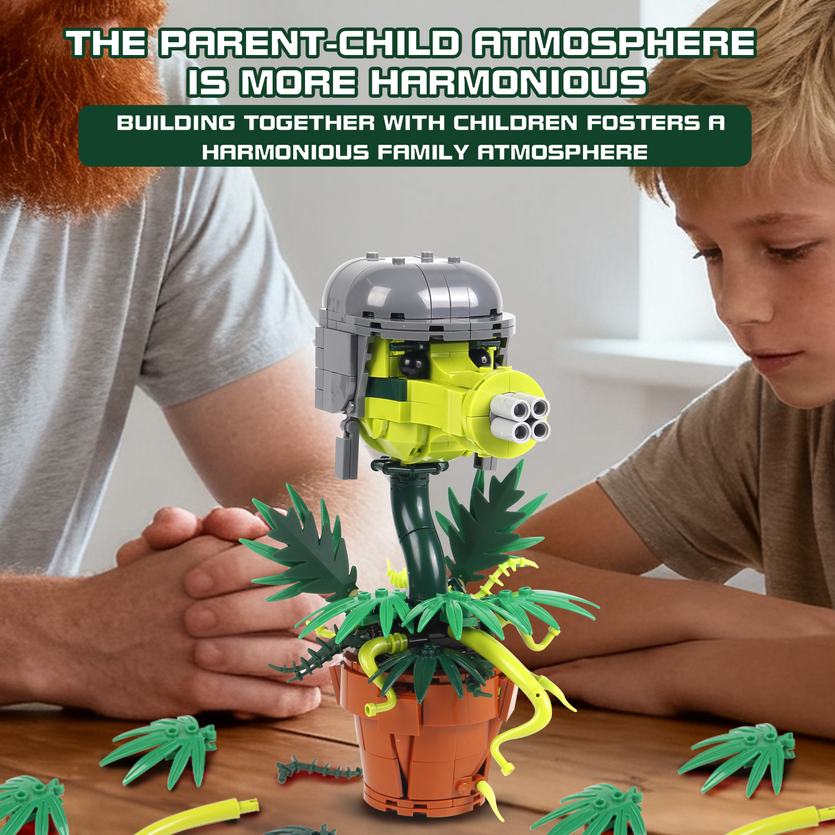 Gatling Pea Building Set Plant - Model Kit Zombie Girl avis et prix