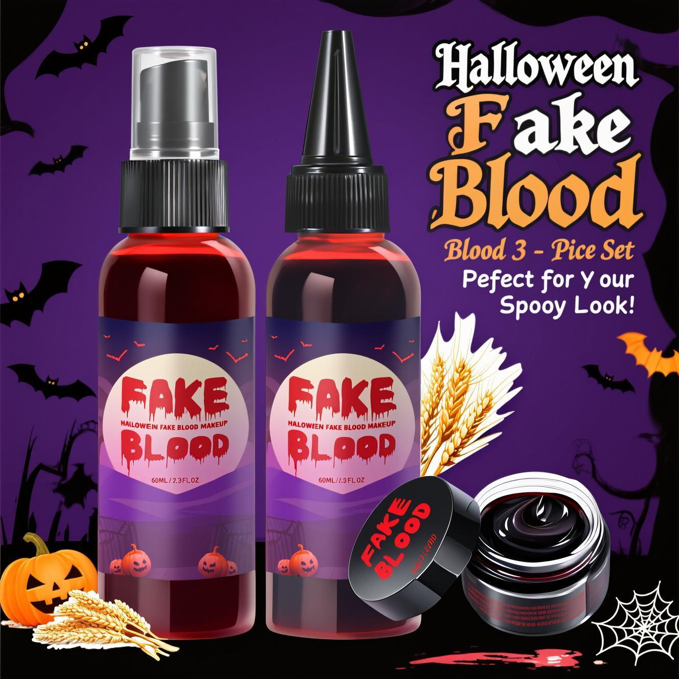 Halloween Fake Blood Makeup Se - Wash Effect Set avis et prix