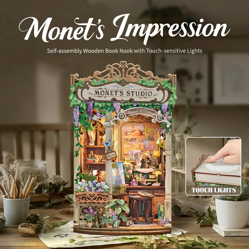 Wooden Monet's Studio Book Noo - Model Kit Studio avis et prix