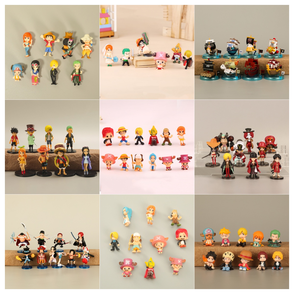 6-12Pcs/Set One Piece Monkey D - Model Kit Thousand Sunny avis et prix