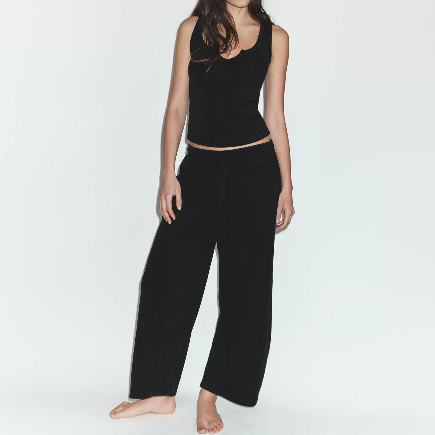 Women's Fashionable Sleeveless - Wash Effect Set avis et prix